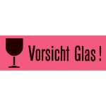 Herma Etiketten permanent 39 x 118 mm Vorsicht Glas 1000 Etik.