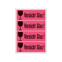 Herma Etiketten Versandhinweis permanent haftend 39 x 118 mm Vorsicht Glas 1000 Etik.