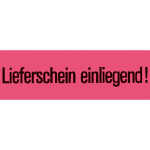 Versandzettel -Lieferschein einliegend- 39 x 118 mm,...
