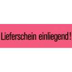 Versandzettel -Lieferschein einliegend- 39 x 118 mm, leuchtrot