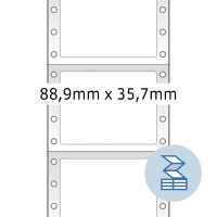 Herma Computeretiketten endlos, permanent haftend 88,9 x 35,7 mm gelb 2000 Etik.