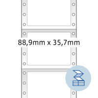 Herma Computeretiketten endlos, permanent haftend 88,9 x 35,7 mm rot 2000 Etik.