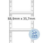 Etikett 88,9x35,7mm endlos 1bahnig gn 2000Et