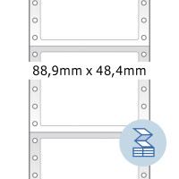 Herma Computeretiketten endlos, permanent haftend 88,9 x 48,4 mm weiss 3000 Etik.