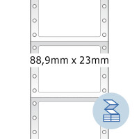 Herma Computeretiketten endlos, permanent haftend 88,9 x 23 mm weiss 6000 Etik.