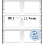Herma Computeretiketten, permanent 88,9 x 35,7 mm weiss...