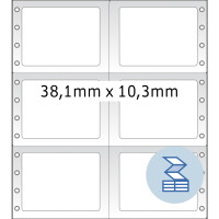 Herma Computeretiketten endlos, permanent haftend 38,1 x 10,3 mm weiss 2400 Etik.