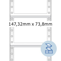 Herma Computeretiketten endlos, permanent haftend 147,32 x 73,8 mm weiss 4000 Etik. Querperforation