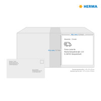 Herma Etiketten stark haftend 99,1 x 93,1 mm Folie weiss wetterfest 25 Bl 1500 Etik. LaserCopy