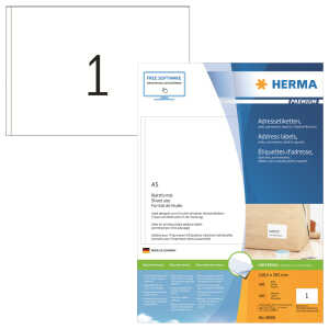 Herma Etiketten Adressen permanent 148,5 x 205 mm weiss 400 Bl 400 Et