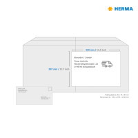 Herma Etiketten permanent haftend 420 x 297 mm Folie transparent klar wetterfest 50 Bl 50 Etik. LaserCopy