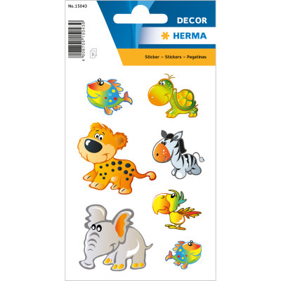 Herma Sticker DECOR Tiere Tierkinder 3 Bl