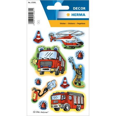 Herma Sticker DECOR Feuerwehr 3 Bl