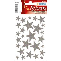 Herma Sticker MAGIC Weihnachten Sterne silber glittery 1 Bl