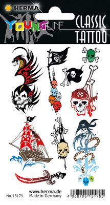 Herma Tattoo Classic Transferfolie Pirates 1 Bl 9 Tattoos