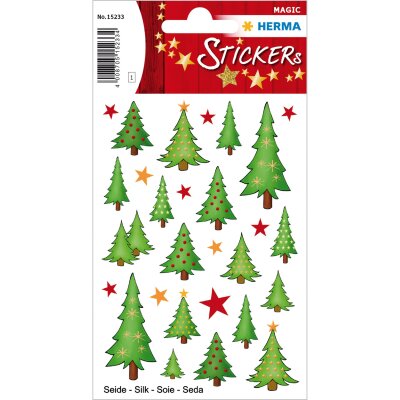 Herma Sticker MAGIC Weihnachten Tannenbäume Seide 1 Bl