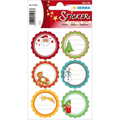 Herma Schmucketikett DECOR Sticker Weihnachtsgrüsse 2Bl 1Pack