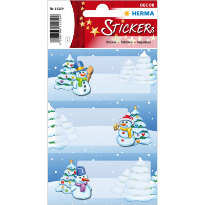 Herma Sticker DECOR Weihnachten Winterlandschaft beglimmert 2 Bl