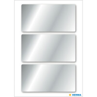 Herma Etiketten 34 x 67 mm silber 3 Bl 9 Etik. Handbeschriftung