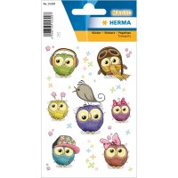 Herma Sticker MAGIC Tiere Eulenkinder Transpuffy 1 Bl