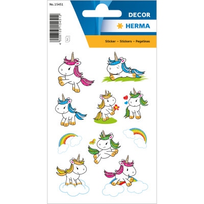 Herma DECOR Sticker BABY EINHORN, BEGLIMMERT