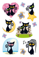 Herma Sticker MAGIC Tiere Cute Cat beglimmert 1 Bl