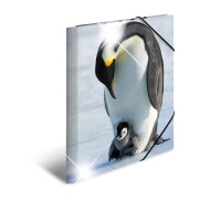 Herma Sammelmappe Eckspanner PP A3 Glossy Pinguine