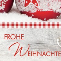 SIGEL DS053 Weihnachts-Karten - Weihnachtskugeln - rot -...