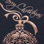 Weihnachts-Karten Weihnachtskugel kupfer/blau A6 10 Karten + Umschläge