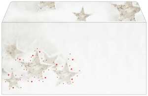 Weihnachts-Umschlag - Sterne - grau DIN lang - 25 Umschläge