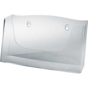 SIGEL Wand-Prospekthalter - A4 quer - 1 Fach - glasklar - Acryl (PMMA)