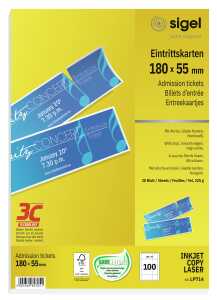 SIGEL Eintrittskarten - hochweiß - Edelkarton - 225 g/m² - 100 Karten