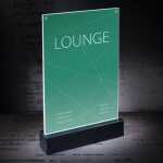 LED-Tischaufsteller - 22,10 x 34,10 x 4,60 cm - A4 -...