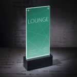 LED-Tischaufsteller - 11,60 x 25,40 x 4,60 cm - DIN lang...