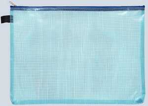 FSY Reißverschluss-Beutel A4, mit Zip blau, Folie blau transparent