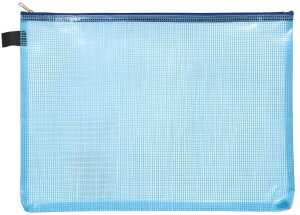 FSY Reißverschluss-Beutel A5, mit Zip blau, Folie blau transparent