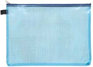 FSY Reißverschluss-Beutel A6, mit Zip blau, Folie blau transparent