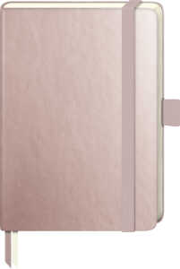 Brunnen Notizbuch Kompagnon A6 punktiert Gummizug roségold
