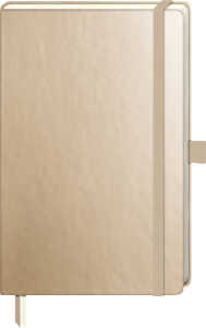 2026 Brunnen Notizbuch Kompagnon A5 punktiert Gummizug gold