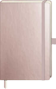2026 Brunnen Notizbuch Kompagnon A5 punktiert Gummizug roségold