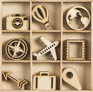 KNORR PRANDELL 2118521040 Holzornamentbox Reise 105 x 105 cm Sperrholz