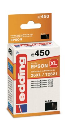 Edding Tintenpatrone EDD-450 ersetzt Epson T26XL (T2621)