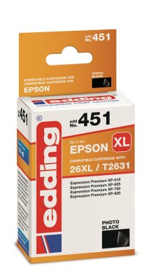 Edding Tintenpatrone EDD-451 ersetzt Epson T26XL (T2631)