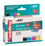 Edding Tintenpatrone EDD-467 ersetztBrother LC1280XLBK/C/M/Y