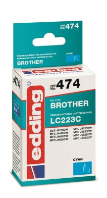 Edding Druckerpatrone EDD-474 Brother LC223 cyan - REMAN -