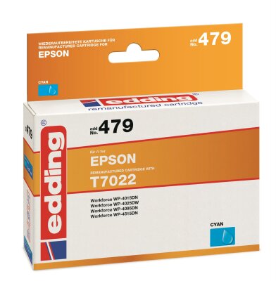 Edding Druckerpatronen EDD-479 Epson T7021 cyan - REMAN -