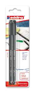 Edding Fasermaler fein 1200 1 mm schwarz 2er-Blister