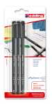 Edding Fasermaler fein 1200 1 mm schwarz 3er-Blister