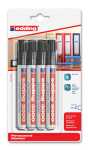 Edding Permanentmarker 3000 1,5-3 mm schwarz 4er-Blister