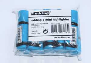 Edding Textmarker Mini 7 1-3 mm neonblau 10er-Polybtl.